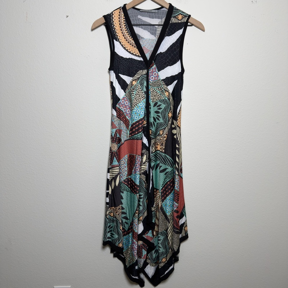 Mesmerize Women Artsy Midi Handkerchief Dress Small Patchwork Floral Boho Lagen